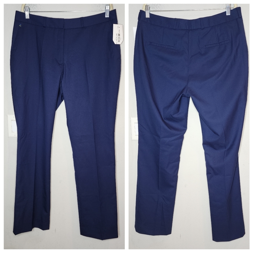 NWT Alaska Airlines Luly Yang Wool Blend Navy Blue Pant Size 16 Flight Attendant